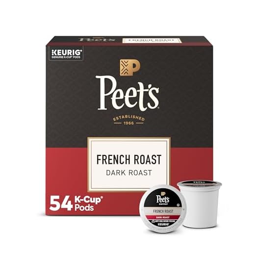 Peet's Coffee, Dark Roast K-Cup Pods for Keurig Brewers - French Roast 54 Count (1 Box of 54 K-Cup Pods) Packaging May Vary