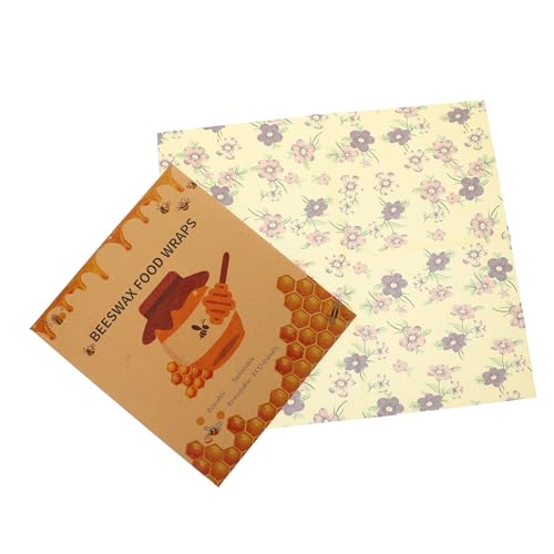 Ciieeo Bienenwachstuch Lebensmittelverpackung Baumwolle Wiederverwendbar Frischhaltend Für Küche Und Reise 3 Stück