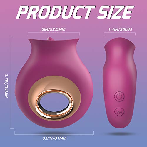 Phanxy Adult Toys Rose Clitoral Vibrator, Tongue Licking Toy Vibrator With 9 Modes, Rechargeable & Waterproof Adult Sex Toys For Women Couples(Adults Only) #TOP3