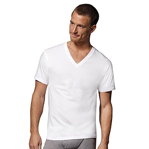 Preisvergleich Produktbild Hanes Herren T-Shirt, V-Ausschnitt, ComfortSoft - Weiß - Medium