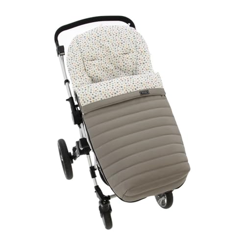 Saco Silla de Paseo Universal Rosy Fuentes- Saco Carrito Bebé - Funda de silla de paseo - Equipado para ser Ajustado perfectamente -Gris claro