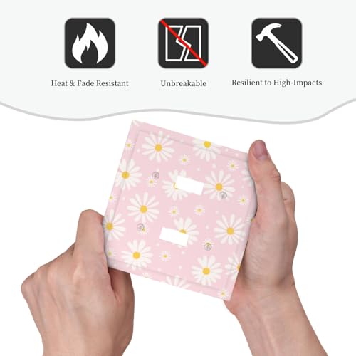 Prise électrique décorative et double interrupteur rose pour chambre rose - 7