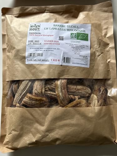 Banane séchée biologique en lamelles 1 kg pour stopper les fringales sainement