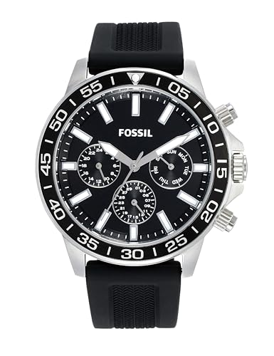 Image of Fossil Bannon Multifunction Black Silicone Watch