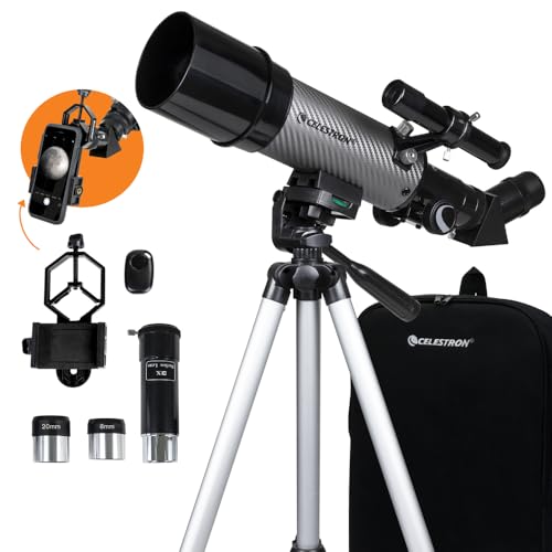 Celestron 22007 Travel Scope 60 DX Telescopio Refractor portátil y Adaptador Smartphone - para...