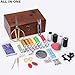 Wooden Sewing Kit Box, Wooden Sewing Box with Sew Kit Accessories, Sewing Repair Kit Sewing Basket, Basic Sewing Kit for Adults, Beginner Universal Home Sewing Repair Tool Kit - Vintage Sewing Set
