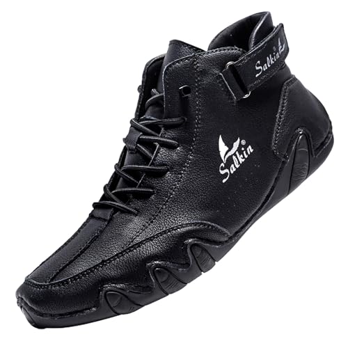 Botas de Hombre Impermeables Nieve Botines Altos de Comercio Exterior Nuevos Otoños para Pareja Botines Cortos de Tiempo Libre para Hombres y Mujeres Tendencia Zapatos de Cuero Transpirable Botas Im