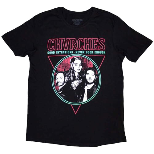 Chvrches Good Intentions Band Logo T Shirt Size XL Black