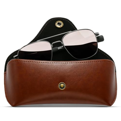 Image of SUNGAIT Real Glass Lens Sunglasses Military Style Pilot Aviator HD Shades with Upgraded Spring Hinge Bayonet Temples