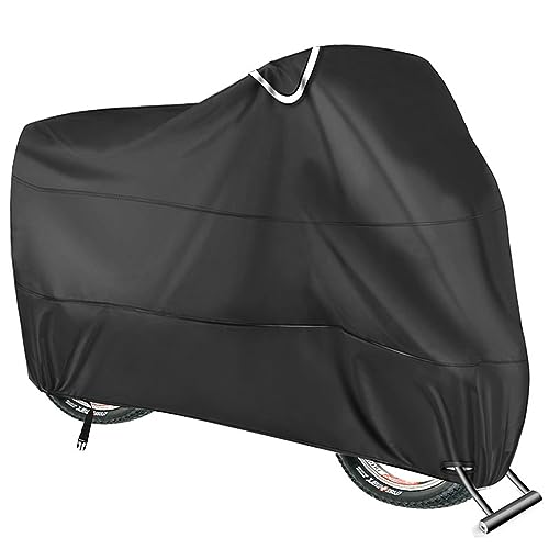 GAOHUI Fahrradgarage für 2 Fahrräder, Fahrradabdeckung wasserdicht, Fahrradplane, 210D Oxford-Gewebe für jedes Wetter, Fahrradschutzhülle mit Beutel, 200x110x90CM