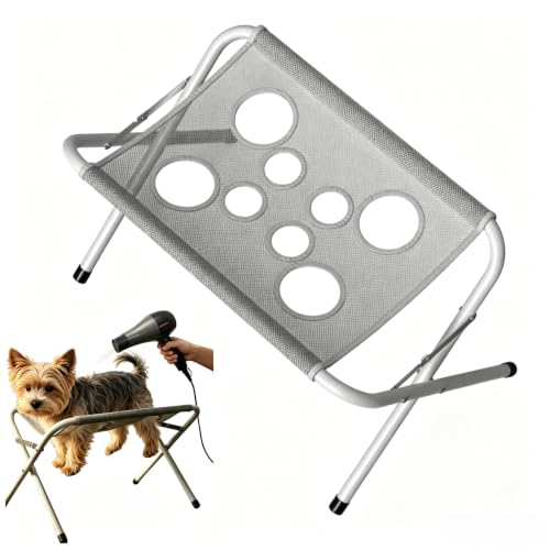 Grooming Hunde Badetisch, Hundepflege Hängematte Klappbarer aus Edelstahl,02 Grey:One Size