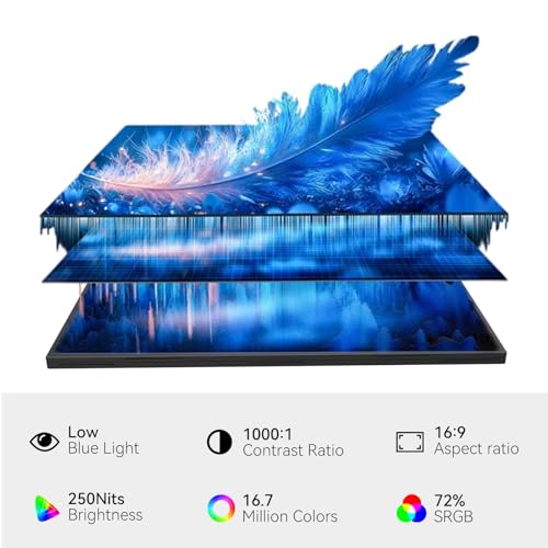 Image of 15.6 Inch Portable Monitor,HD+ 1920x1080 Resolution, 16:9 IPS Display,100% sRGB,Travel Second Screen for Laptop, Smartphone, Gaming Console (Type-C /HDMI) (15.6 inch)