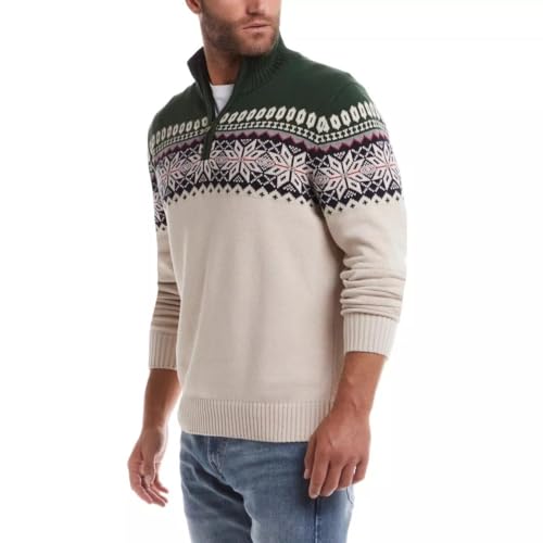 Weatherproof Vintage Men's 1/4 Zip Holiday Sweater | Green, XL3