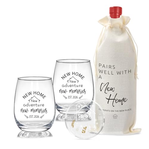 cmegke Stemless Wine Glass Set