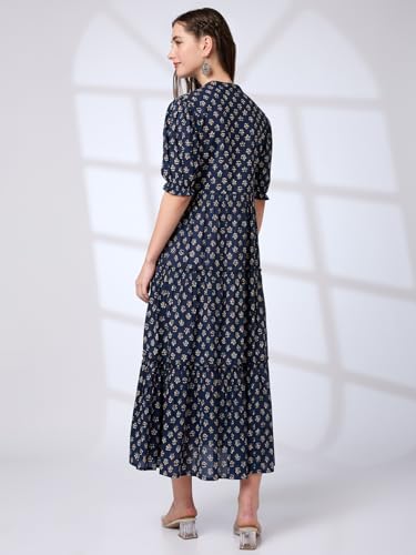 Image of Globus Women Ethnic Dresses (3641667001 Blue S)