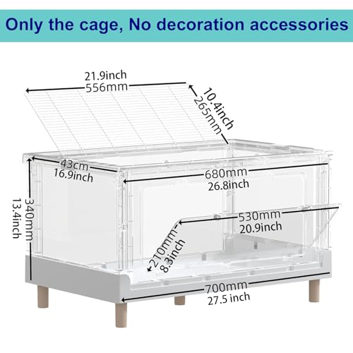 Ruexue SMALL ANIMAL CAGE Hamster Cage & Guinea Pig Cages,Fully Transparent And Eco-Friendly Large Acrylic Cage thumb #2