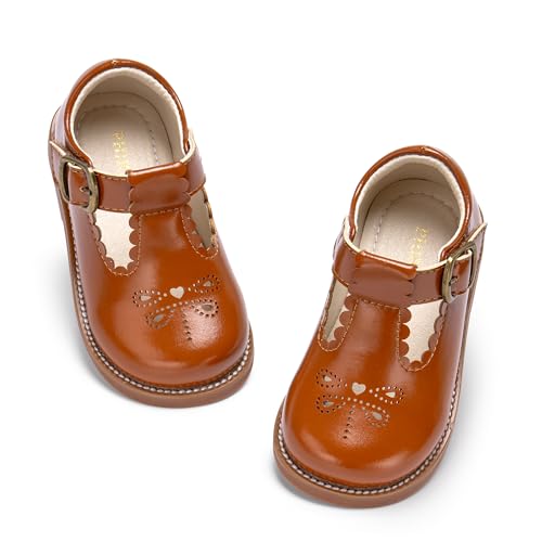 Image of PHIRAMIN Toddler Girl Mary Jane Dress Shoes-Little Girl School Uniform Shoes for Wedding Party