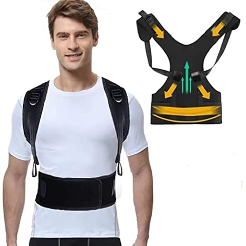 Posture Corrector for Men Women, Comfortable Posture Trainer Upper Back Brace, Adjustable Back Straightener and Providing Pain Relief from Neck Back & Shoulder L Size Cover