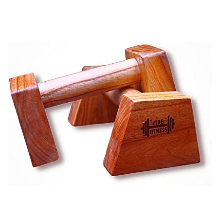 FIRE FITNESS wooden push up bar for back straching,home gym equipments solid grip stand,wooden parallets handle for women and men (B0BX36ZGS3) Amazon Price History, Amazon Price Tracker