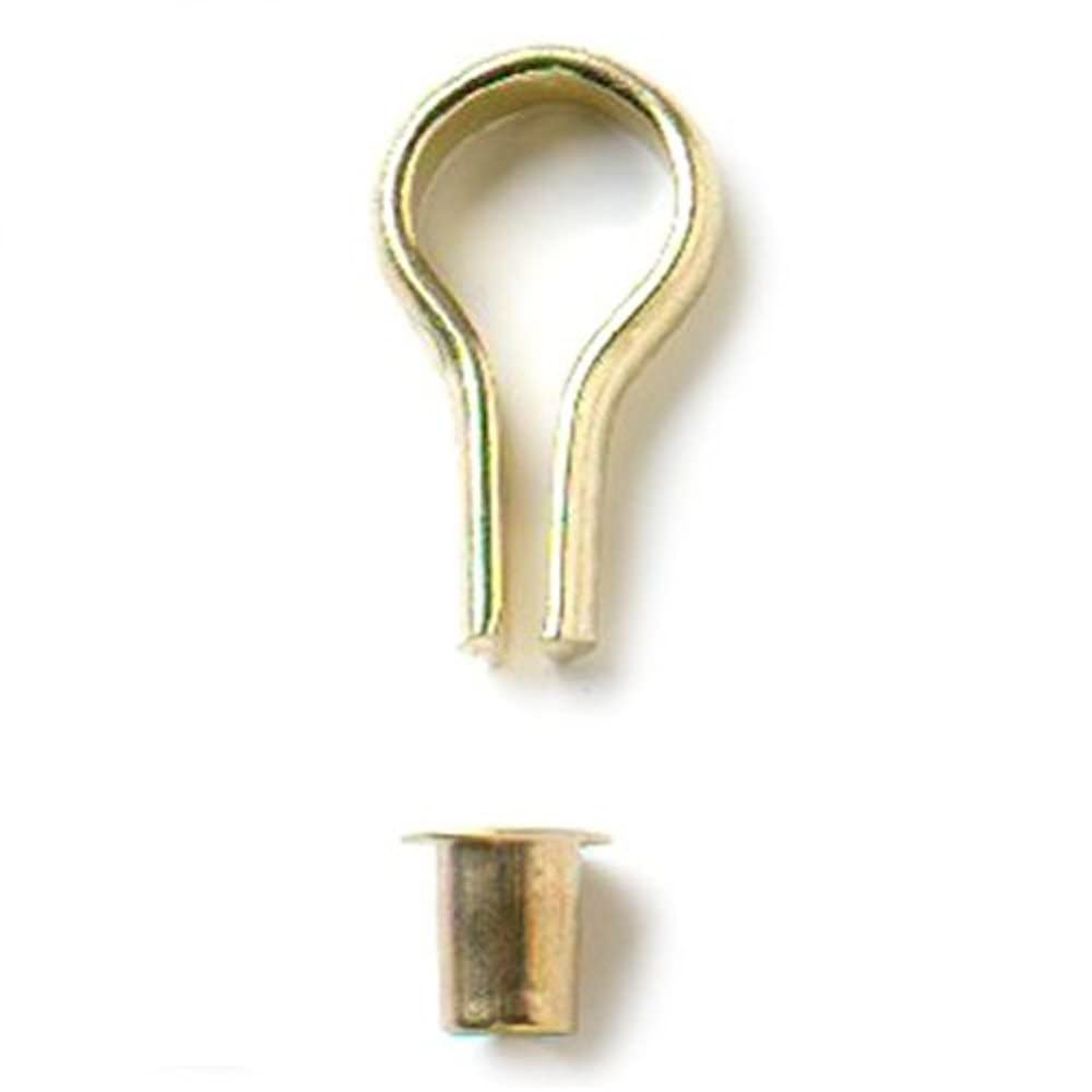 Merriway Brass Bh05078 (4 Pcs) Banjo Style Bookcase Kit, Ed (4 X Sockets And 4 X Studs) - Pack Of 4 Pieces