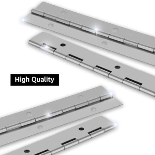 MIVIDE 6PCS 12 inch Piano Hinges 300mm, Long Hinges for Wood Continuous Hinge Heavy Duty - Image 3