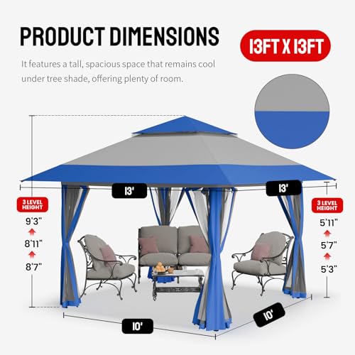 CROWN SHADES 13x13 Pop Up Gazebo