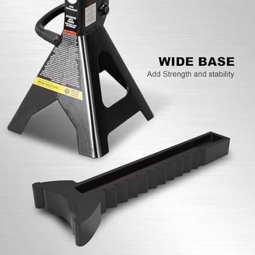 Image of Torin AT43202B-1 Steel Jack Stands: 3 Ton (6,000 lb.) Capacity, Black, 1 Pair