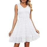 lnmuld Plus Size Dress for Women Elegant Casual Women Summer Fashion Casual Sleeveless V Neck Dresse