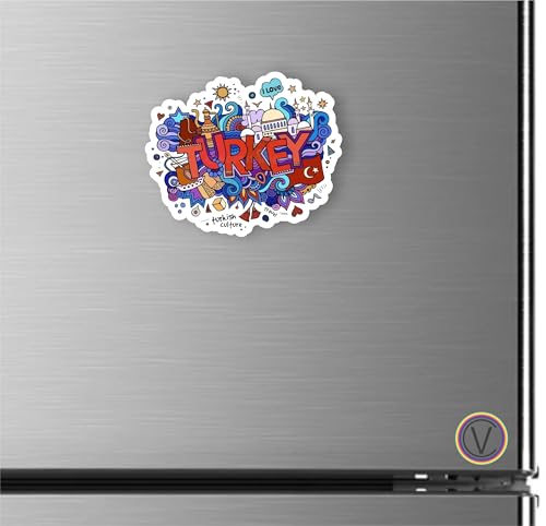 Image of Turkey Acrylic Fridge Magnet - UV Textured Printed, Stylish Multicolor Magnet for Fridge, Wardrobe & Metal Surfaces, Pack of 1 (Turkey)