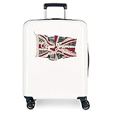 Maleta de cabina de 55 cm x 40 cm x 20 cm. Tiene una capacidad de 38,4L y pesa 2,9 kg. Fabricada en ABS, un material rígido y ligero.