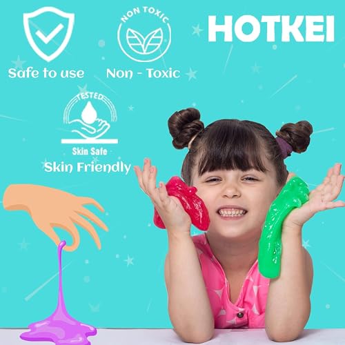 Image of HOTKEI (2 Liter) Blue Slime Glue DIY Magic Toy Jelly Putty Making kit Set Borax Slime Glue Liquid Gel Toy for Boys Girls Kids for Making Slime at Home
