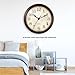 HYLANDA Wall Clock, 9 Inch Silent Non Ticking Classic Battery Operated Clocks, Decorative for Living Room, Bedrooms, Bathroom, Kitchen Office (Bronze)