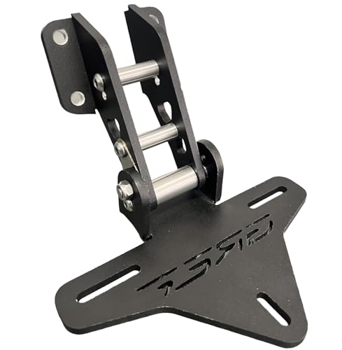 Portamatrículas Universal GREF con botón abatible manual para placa de coche 2