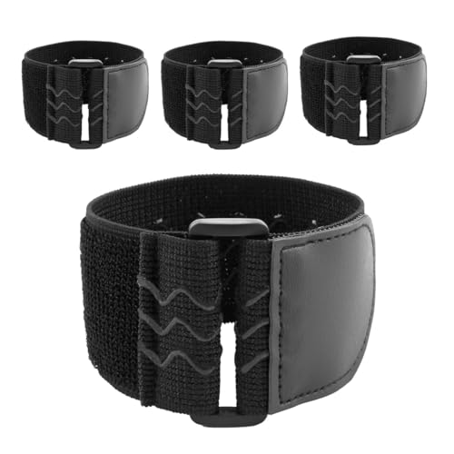 Image of Alide 4PCS Elastic Straps with Hook and Loop Fasteners, 5x30cm Bundling Strap for Cables, Ropes, Hoses, Bike, RV, Boat, Garden, Cable Tie Replacement