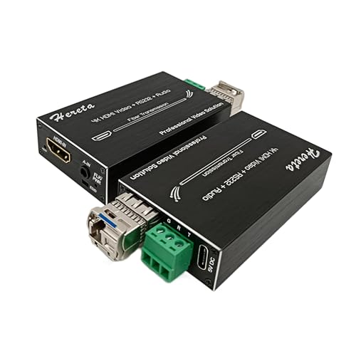 Image of 4K HDMI Optical Video Extender 10.2Gbps Mini HD Fiber Converter with RS232 and Audio Extension of Distances Up to 20km Over Single-Mode Single Fiber SFP Optical Transceiver