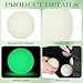Elcoho 12 Pcs Round Ice Hockey Balls, Glow in The Dark Party Pucks, Green Floor Puck Bulk with Drawstring Bag for Youth Adults Outdoor Indoor Sports Games Practicing & Training, 2.6 x 2.6 Inch
