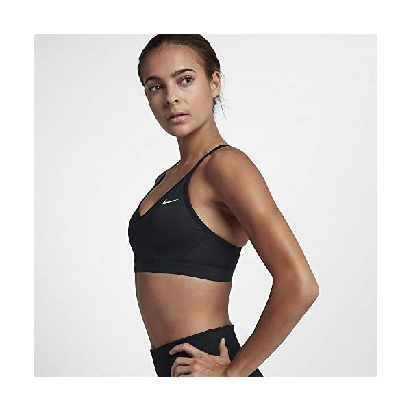 NIKE-Womens-Pro-Indy-Sports-Bra Nike Women's Dri-Fit Indy Training Bra (Black, Small)