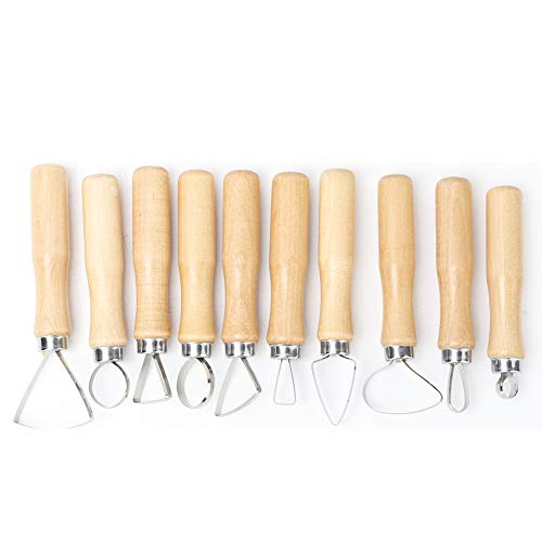 Dekaim 10-teiliges Keramik-Werkzeug-Set, Töpfer-Werkzeug-Set, Keramik-Skulptur, Ton-Keramik-Skulptur, Wachs, Seife, Modellierung, Schnitzwerkzeuge-Set