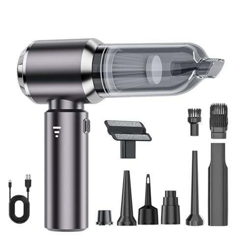 Aspirateur de voiture sans fil : puissant vide à main sans fil | Mini VAC de voiture portable | Vacuation de voiture sans fil - Aspirateur de voiture compact 4 en 1 et souffleur