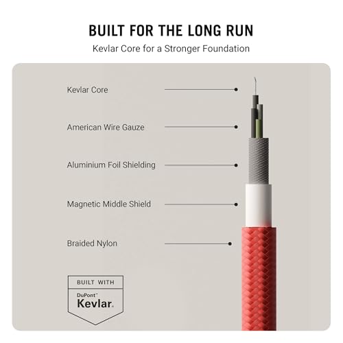 Image of DailyObjects POP 100W Kevlar Core Magnetic Charging Cable | USB Type-C| Fast Charging, 480Mbps Data Transfer | Compatible with Android & iOS Smartphones, Earphones, Tablet /Ipads, Macbook - Red