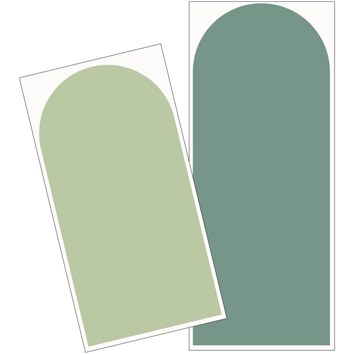 Pegatinas Decorativas de Pared Geométrico Verde Pvc 2piezas