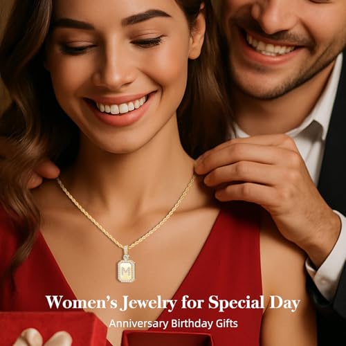 24K Gold Filled Necklaces for Women, Initial Pendant Necklace for Women Birthday Gifts for Her Anniversary Jewelry for Wife Gifts for Girlfriend Mom Daughter Friend Female, A-Z Letter Necklace3