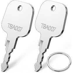 Llave para TSA007, Ancable 2 unidades TSA 007 llaves de equipaje, llave maestra para TSA007, compatible con equipaje, maleta, contraseña, cerraduras TSA