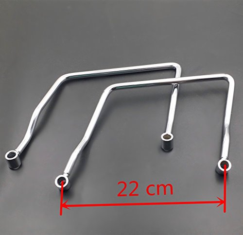 Soporte para barra de alforja de 22 cm para Yamaha VN VT VTX Suzuki Custom (22cm) miniatura 2