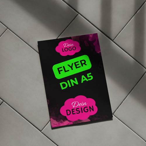 Personalisierte DIN A5 Flyer, 170g/m² Bilderdruck glänzend, 100 Stück, beidseitig CMYK Druck Personalisierte DIN A5 Flyer, 170g/m² Bilderdruck glänzend, 100 Stück, beidseitig CMYK Druck