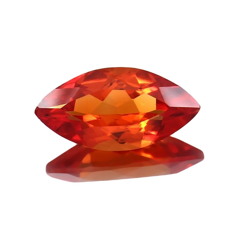 Saphir orange Fanta naturel 16x8mm pour créer votre bague DIY unique