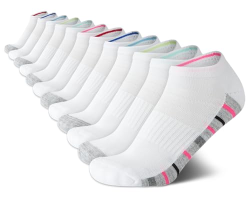 Image of Nautica Womens Low Cut Socks - 12 Pack Breathable Mesh Cushioned Athletic Performance No Show Socks for Women