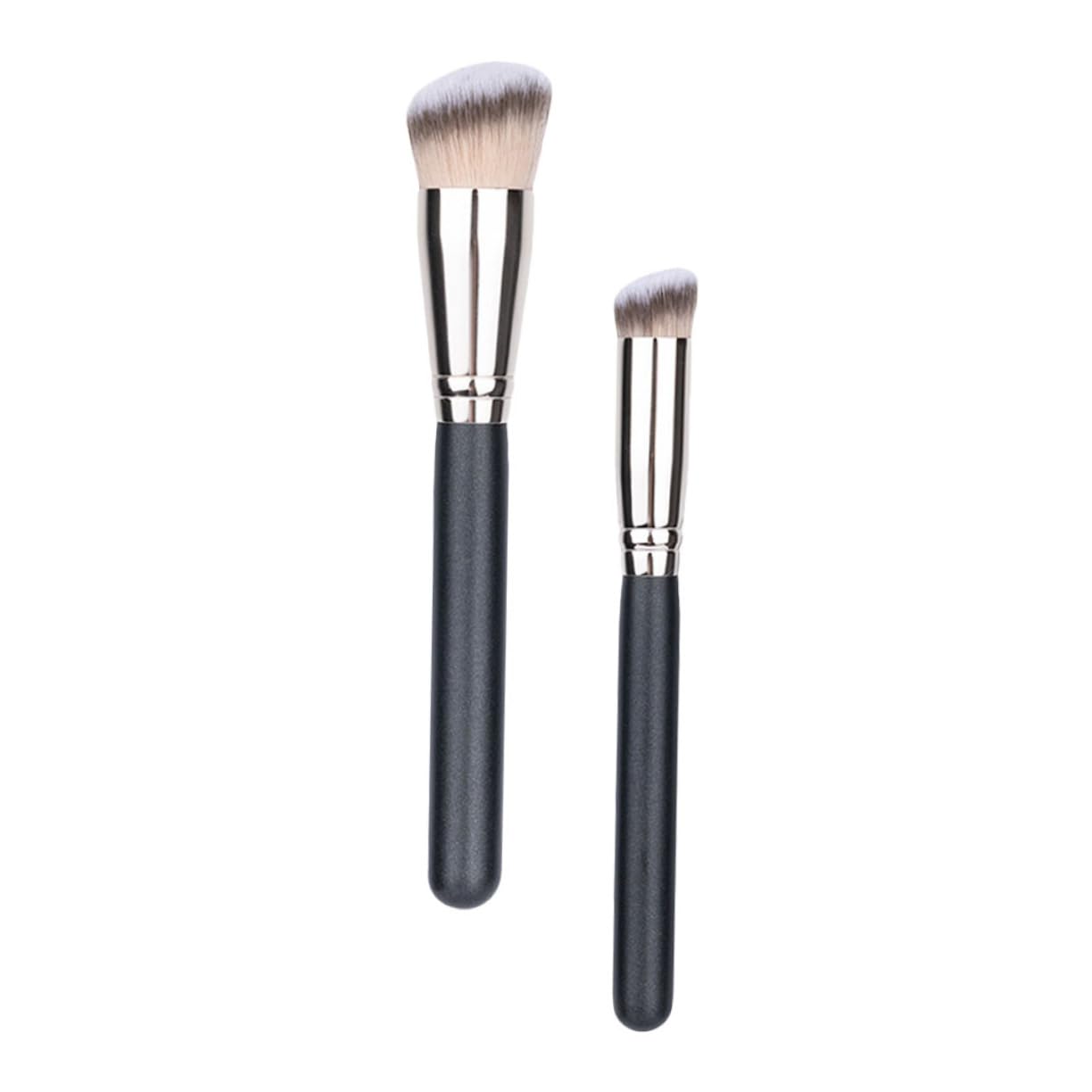 FOMIYES Cosmetic Applicators Set 2pcs Makeup Brush Set Foundation Brush Soft Synthetic Fiber Gentle on Skin for Women