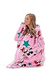 K Collection Ladies Ex Store Oversized Hoodies - Wearable Fleece Lounger - Loungewear Nightwear - Assorted Designs - Sizes S M L (Mickey Pink, Medium) - Image 3