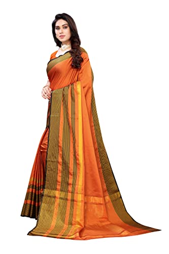 Image of VJ Fashion Women Cotton Silk Saree With Blouse Piece freesize